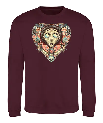 The Lovely Groom - groom, bride, corpse, horror, halloween, Sugar skull, Día de los Muertos - Sweatshirt