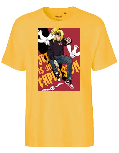 Art is an Explosion - ninja, shinobi, anime, manga - Fairtrade T-Shirt