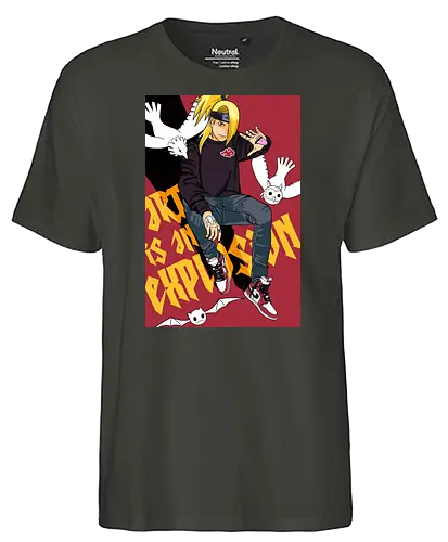 Art is an Explosion - ninja, shinobi, anime, manga - Fairtrade T-Shirt