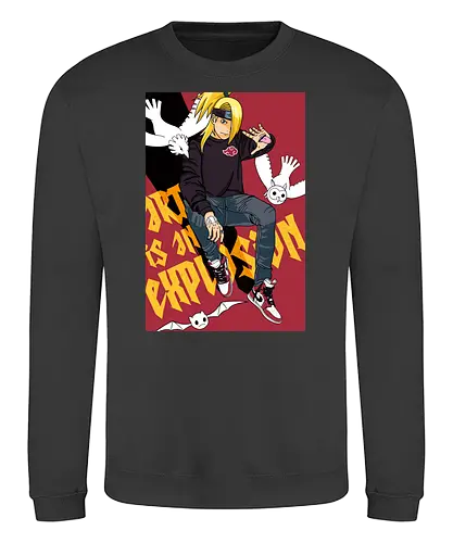 Art is an Explosion - ninja, shinobi, anime, manga - Sweatshirt