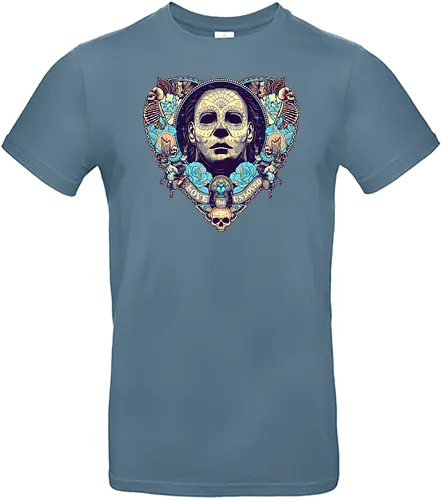 The Lovely Halloween - maske, myers, horror, halloween, slasher, Sugar skull, Día de los Muertos - Standard T-Shirt
