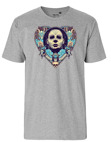 The Lovely Halloween - maske, myers, horror, halloween, slasher, Sugar skull, Día de los Muertos - Fairtrade T-Shirt