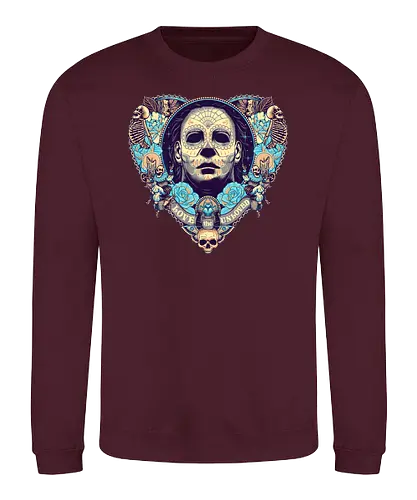 The Lovely Halloween - maske, myers, horror, halloween, slasher, Sugar skull, Día de los Muertos - Sweatshirt