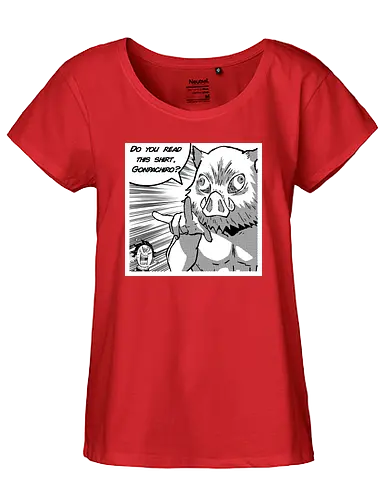 Gonpachiro - demon, slayer, Inosuke, anime, manga - Fairtrade Girl Shirt