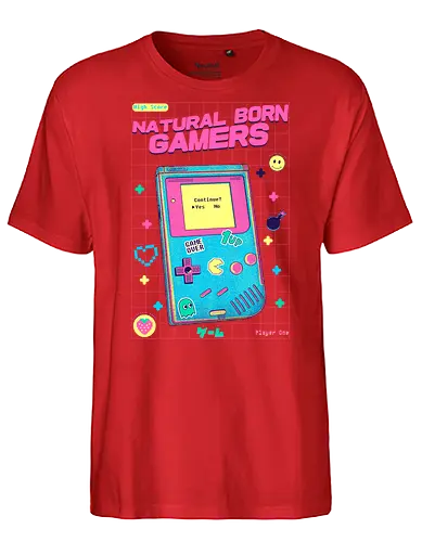 Natural Born Gamers - handheld, Childhood - Fairtrade T-Shirt