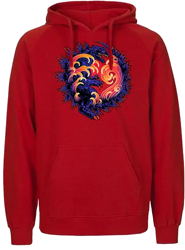 Wave of Destruction - monster, kaiju - Fairtrade Hoodie