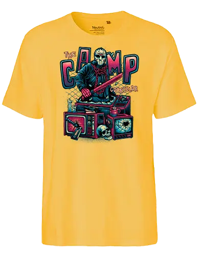The Camp Counselor - camp, jason, crystal, Lake, horror, slasher - Fairtrade T-Shirt
