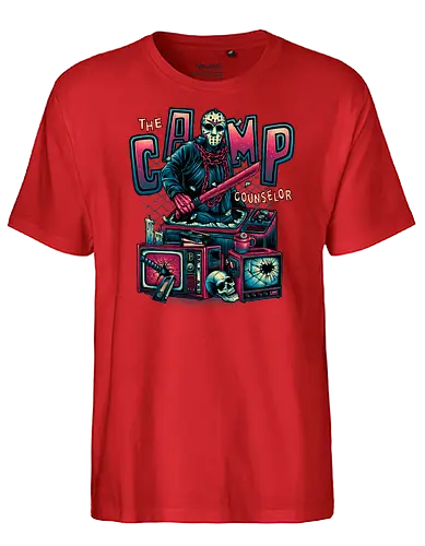 The Camp Counselor - camp, jason, crystal, Lake, horror, slasher - Fairtrade T-Shirt