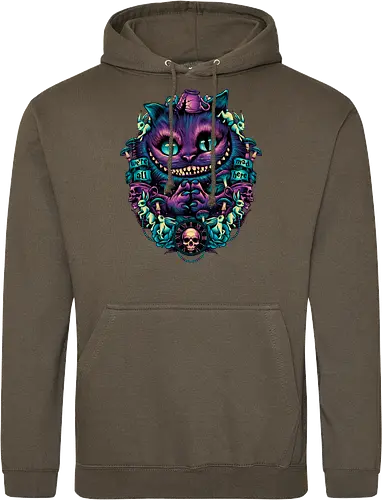 The Cat of Mischief - grinsekatze, cheshire cat, alice, wonderland, wunderland, lewis carroll - Standard Hoodie