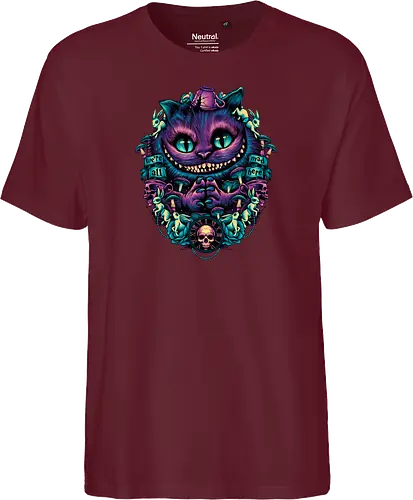 The Cat of Mischief - grinsekatze, cheshire cat, alice, wonderland, wunderland, lewis carroll - Fairtrade T-Shirt
