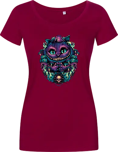 The Cat of Mischief - grinsekatze, cheshire cat, alice, wonderland, wunderland, lewis carroll - Women T-Shirt