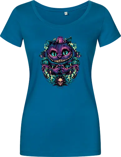 The Cat of Mischief - grinsekatze, cheshire cat, alice, wonderland, wunderland, lewis carroll - Women T-Shirt