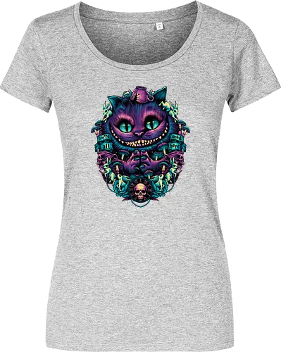 The Cat of Mischief - grinsekatze, cheshire cat, alice, wonderland, wunderland, lewis carroll - Women T-Shirt