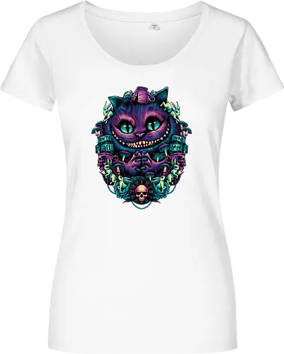The Cat of Mischief - grinsekatze, cheshire cat, alice, wonderland, wunderland, lewis carroll - Women T-Shirt