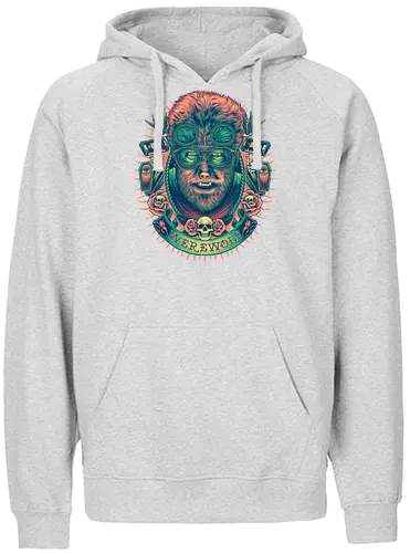 Glowing Werewolf - werwolf, werewolf, horror, hipster, beast - Fairtrade Hoodie