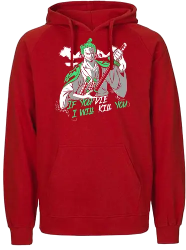 Zoro Typography - one, piece, Zoro, anime, manga - Fairtrade Hoodie