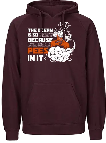 GOKU typography - dragon, ball, goku, anime, manga - Fairtrade Hoodie