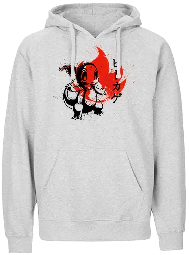 red sun fire - Japanese, pocket, monster, starter, fire, feuer, traditional, japan, nippon - Fairtrade Hoodie