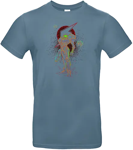 shadow of bounty hunter - Bounty Hunter, platformer, aliens, mother, classic games, retrogames, Bounty Huntervania - Standard T-Shirt