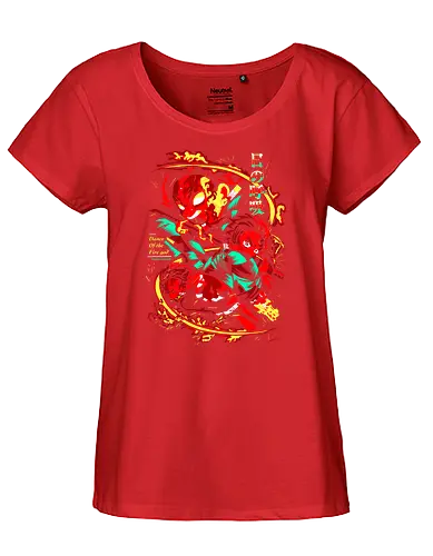 Dance of the Fire God - demon, slayer, anime, manga - Fairtrade Girl Shirt