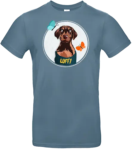 Luffy - dog, butterflies, cute - Standard T-Shirt