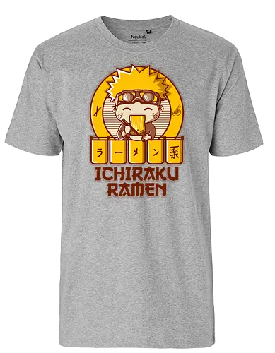 Ichiraku Ramen Cartoon - Ichiraku, ramen, noodlesoup, food, fast food - Fairtrade T-Shirt