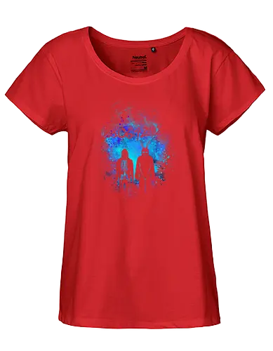 28064212 Art - donnie, darko, movie, frank, time travel - Fairtrade Girl Shirt