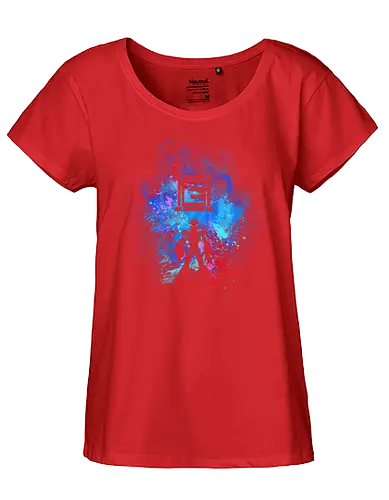 Robotic Art - robot, mega, man, gaming, Bounty Huntervania - Fairtrade Girl Shirt