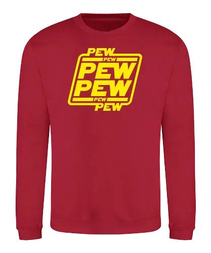 Pew Pew - space opera, pew, star, wars, scifi, science fiction, movie, film, logo - Sweatshirt