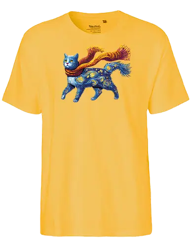 Starry cat - katze, van gogh - Fairtrade T-Shirt