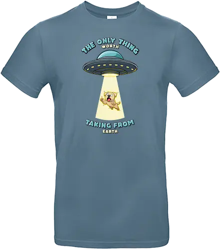 Dogs are the only thing worth taking from earth - dog, hund, alien, ufo - Standard T-Shirt