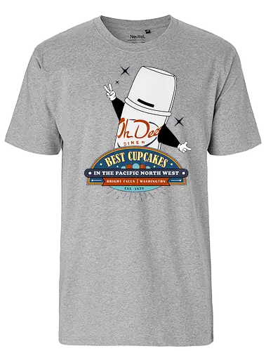 Retro Diner Maskotchen - alan, wake, Cupcakes, diner - Fairtrade T-Shirt