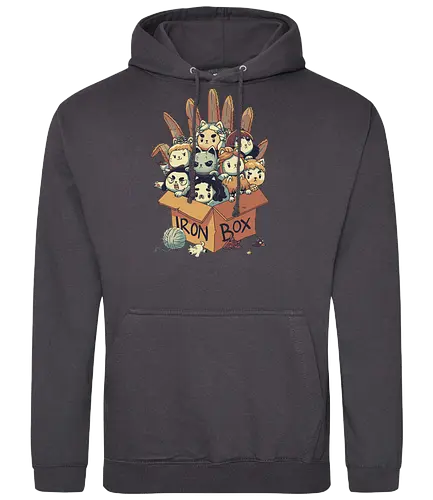 Game of Boxes - cat, katze, karton, game, throne, kitty, iron - Standard Hoodie