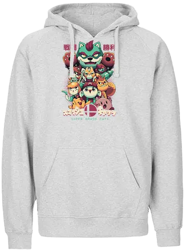 Smash Cats - smash, Character, original, katze, cat, bt em up - Fairtrade Hoodie