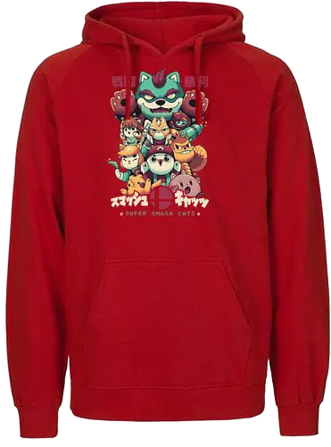 Smash Cats - smash, Character, original, katze, cat, bt em up - Fairtrade Hoodie