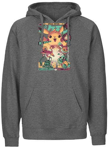 Pokezine - magazine, pocket, monster, go, Lets Go, gaming - Fairtrade Hoodie