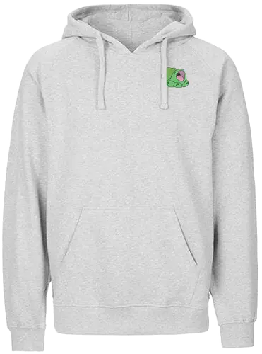 #001 - Green Dino - pocket, monster, starter, kanto - Fairtrade Hoodie