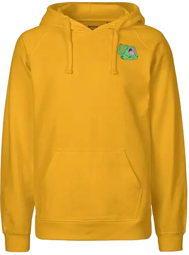 #001 - Green Dino - pocket, monster, starter, kanto - Fairtrade Hoodie