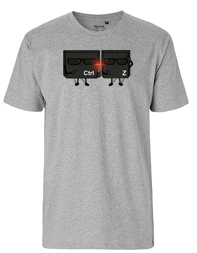 ctrl+Z - ctrl, Men in black, Blitzdings, Vergessen, Rückgängig, strg - Fairtrade T-Shirt
