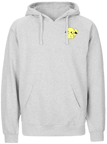 #025 - Yellow Mouse - pocket, monster, yellow, starter, electric - Fairtrade Hoodie