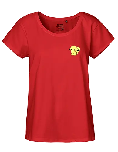 #025 - Yellow Mouse - pocket, monster, yellow, starter, electric - Fairtrade Girl Shirt