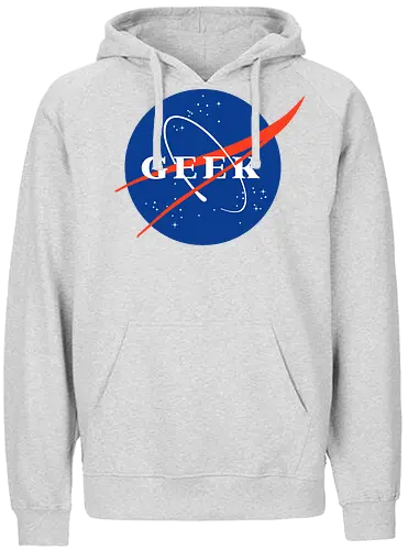NASA - GEEK - geek, science, nasa, space, rocket, logo, nerd, wissenschaft - Fairtrade Hoodie