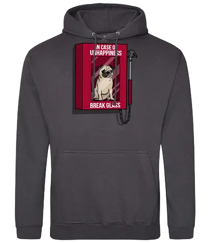 Happiness Pug - happy, Emergency, dog, hund, mops, doggo - Standard Hoodie