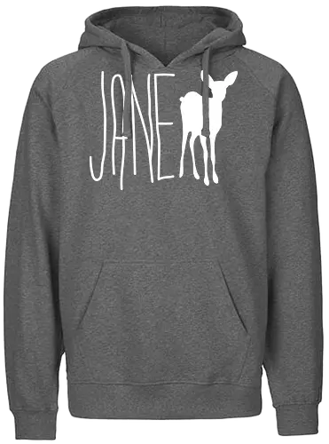 Jane Deer - white - gaming, strange, life, Jane Deer, deer - Fairtrade Hoodie