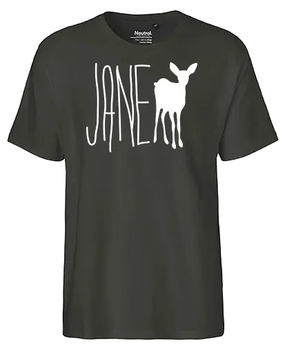 Jane Deer - white - gaming, strange, life, Jane Deer, deer - Fairtrade T-Shirt