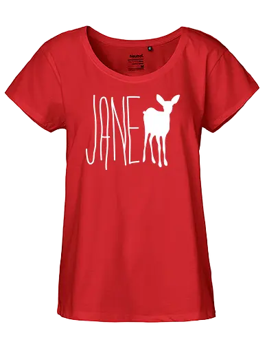 Jane Deer - white - gaming, strange, life, Jane Deer, deer - Fairtrade Girl Shirt