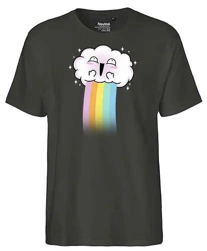 kawaii cloud - kawaii, cloud, wolke, süß, regenbogen, rainbow, niedlich, Rain, regen - Fairtrade T-Shirt