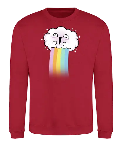 kawaii cloud - kawaii, cloud, wolke, süß, regenbogen, rainbow, niedlich, Rain, regen - Sweatshirt
