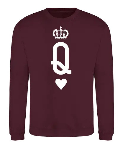 Queen - queen, königin, karte, kartenspiel, fun - Sweatshirt