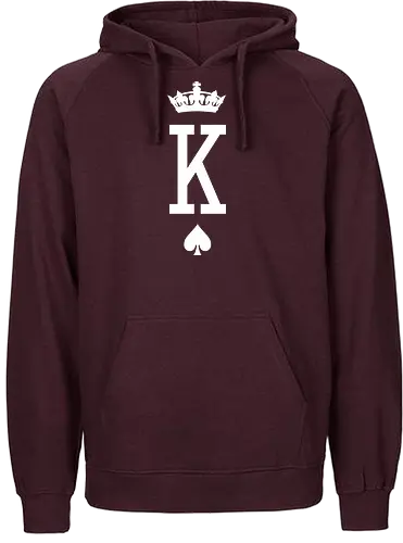 King - king, könig, karte, Spielkarte, fun - Fairtrade Hoodie